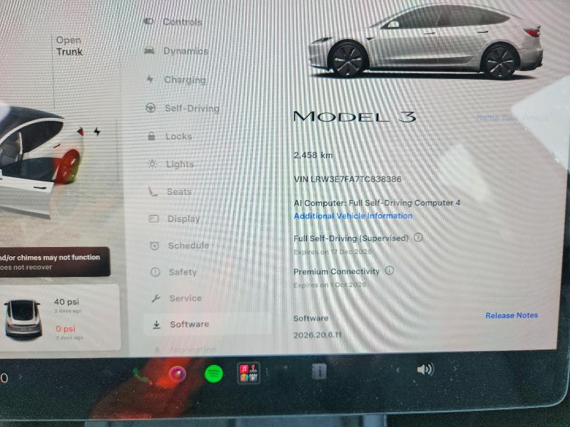Продаж на аукціоні авто 2026 Tesla Model 3, vin: LRW3E7FA7TC838386, номер лоту: 70471966