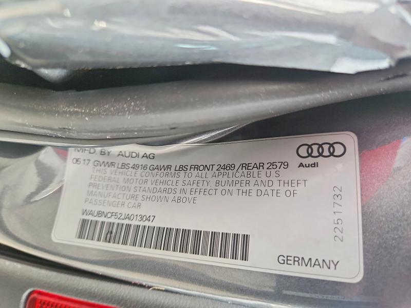 Продажа на аукционе авто 2018 Audi A5, vin: WAUBNCF52JA013047, номер лота: 67560816