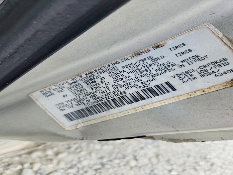 Aukcja sprzedaży 2002 Toyota Tacoma, vin: 5TESN92N72Z128598, numer aukcji: 68585986