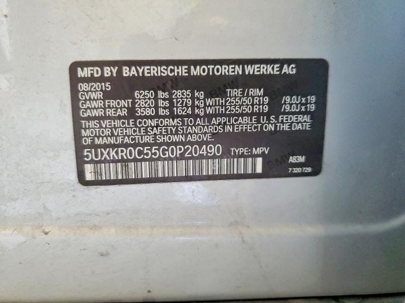 Продажа на аукционе авто 2016 Bmw X5, vin: 5UXKR0C55G0P20490, номер лота: 67805436