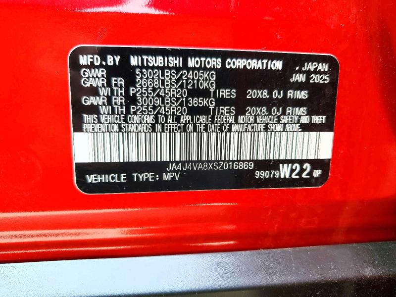 Продажа на аукционе авто 2025 Mitsubishi Outlander, vin: JA4J4VA8XSZ016869, номер лота: 67869786