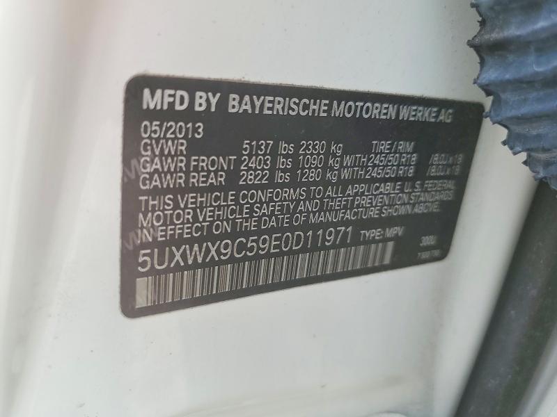 70330646 :رقم المزاد ، 5UXWX9C59E0D11971 vin ، 2014 Bmw X3 مزاد بيع