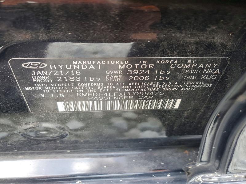 Продажа на аукционе авто 2017 Hyundai Elantra, vin: KMHD84LFXHU099475, номер лота: 70267266