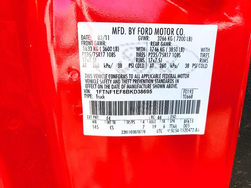 Продаж на аукціоні авто 2011 Ford F150, vin: 1FTNF1EF8BKD38695, номер лоту: 69092546