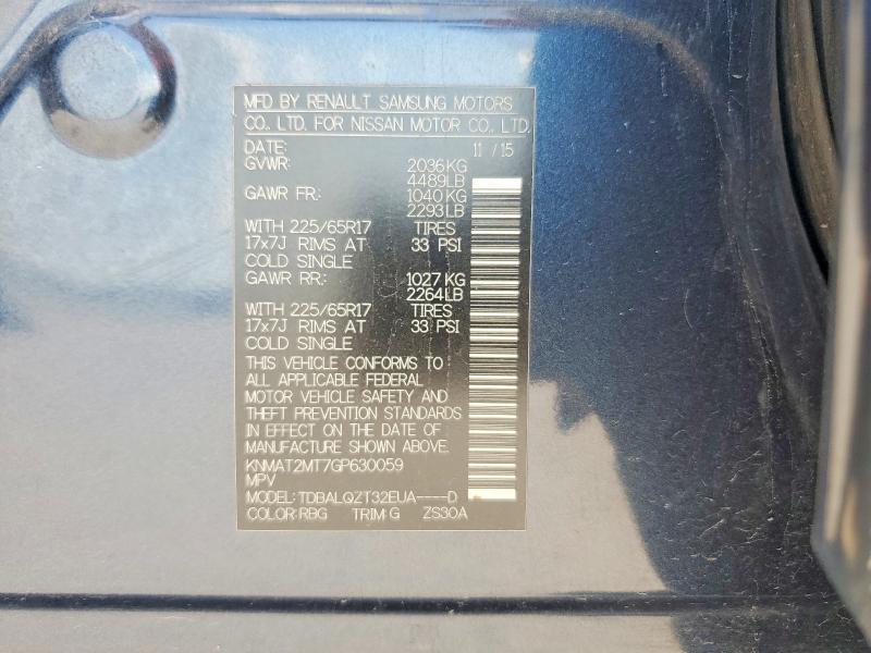 Продаж на аукціоні авто 2016 Nissan Rogue, vin: KNMAT2MT7GP630059, номер лоту: 68315596