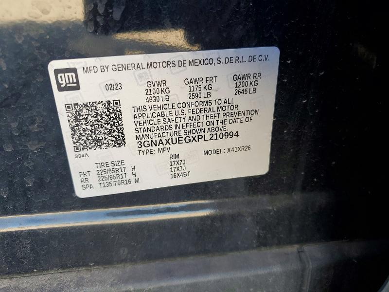 Продаж на аукціоні авто 2023 Chevrolet Equinox, vin: 3GNAXUEGXPL210994, номер лоту: 70721736
