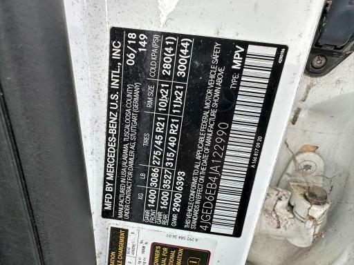 64796176 :رقم المزاد ، 4JGED6EB4JA122990 vin ، 2018 Mercedes-benz Gle Coupe مزاد بيع