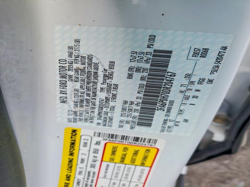 2013 Ford Fusion მანქანა იყიდება აუქციონზე, vin: 3FA6P0H70DR204767, აუქციონის ნომერი: 70501806