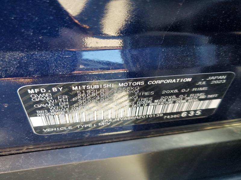 Продажа на аукционе авто 2024 Mitsubishi Outlander, vin: JA4J4VA86RZ010139, номер лота: 69186956