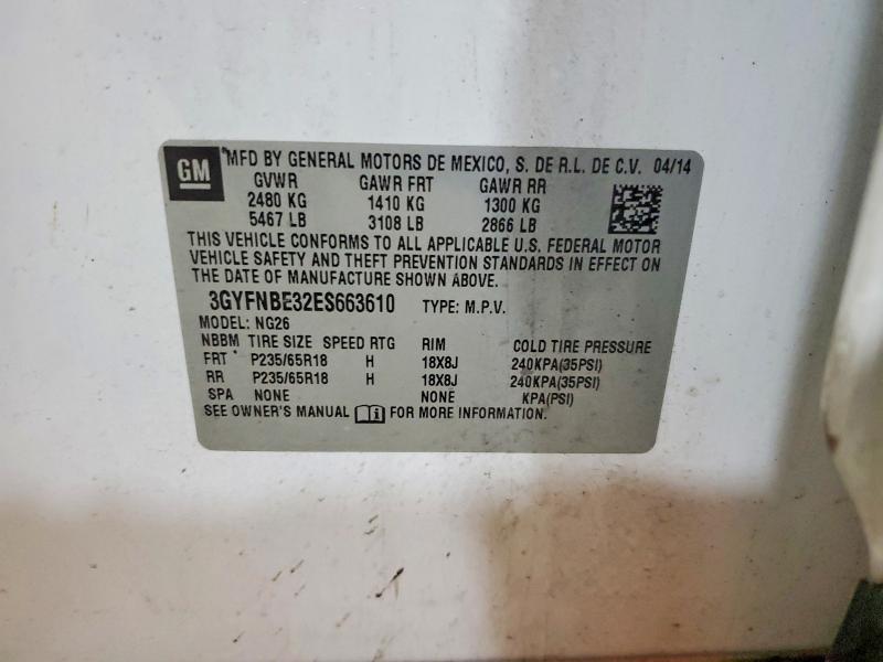 Продаж на аукціоні авто 2014 Cadillac Srx, vin: 3GYFNBE32ES663610, номер лоту: 67706776