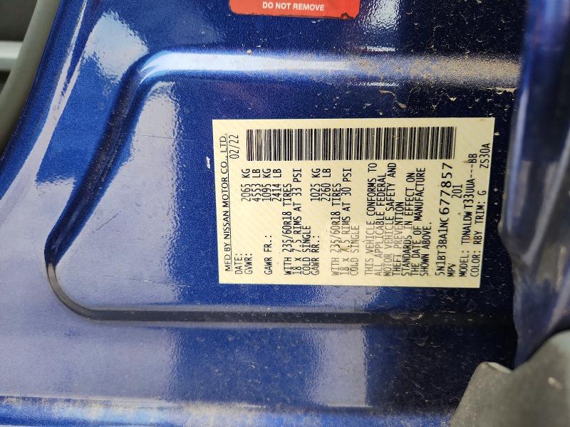 2022 Nissan Rogue მანქანა იყიდება აუქციონზე, vin: 5N1BT3BA1NC677857, აუქციონის ნომერი: 67841666