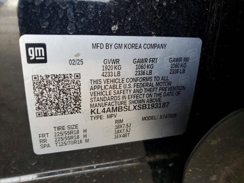 2025 Buick Encore Gx მანქანა იყიდება აუქციონზე, vin: KL4AMBSLXSB193187, აუქციონის ნომერი: 70153836