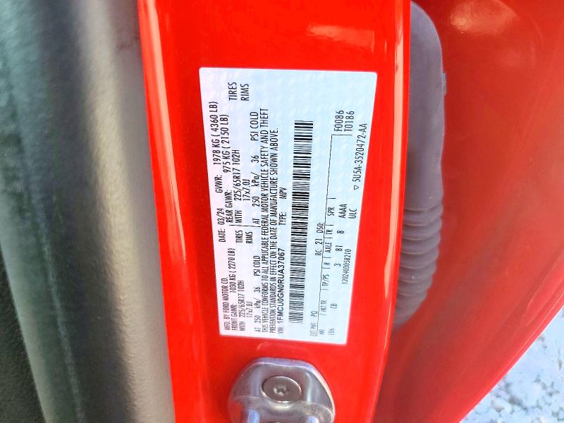 Aukcja sprzedaży 2024 Ford Escape, vin: 1FMCU0GN0RUA37067, numer aukcji: 65967106