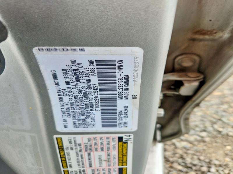 Aukcja sprzedaży 2004 Toyota Corolla Matrix, vin: 2T1KR32E94C294227, numer aukcji: 68403706