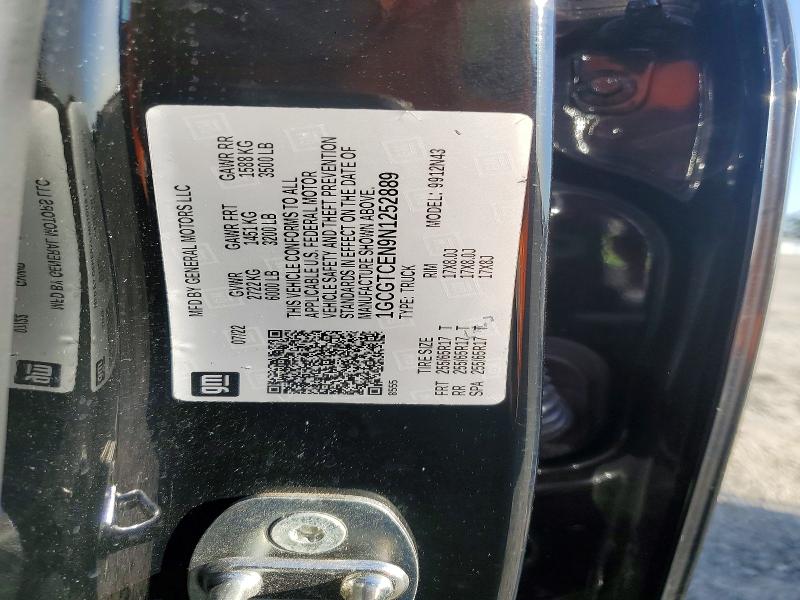 2022 Chevrolet Colorado მანქანა იყიდება აუქციონზე, vin: 1GCGTCEN9N1252889, აუქციონის ნომერი: 69449396