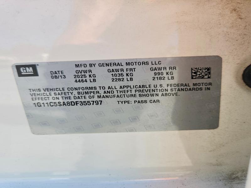 Продажа на аукционе авто 2013 Chevrolet Malibu, vin: 1G11C5SA8DF355797, номер лота: 67698526