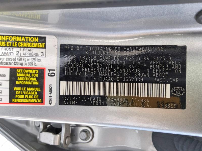 Продажа на аукционе авто 2026 Toyota Camry, vin: 4T1DAACK0TU662039, номер лота: 71056426