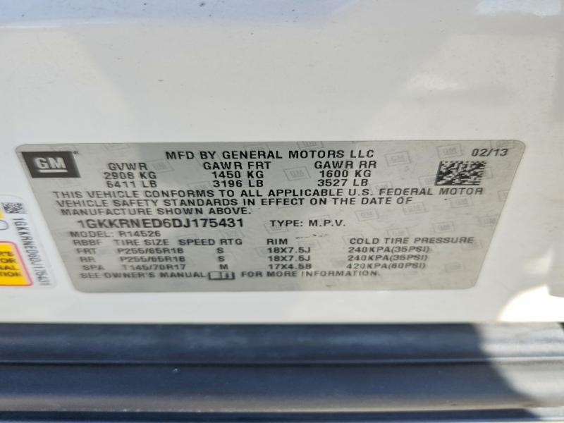 Продажа на аукционе авто 2013 Gmc Acadia, vin: 1GKKRNED6DJ175431, номер лота: 70637526