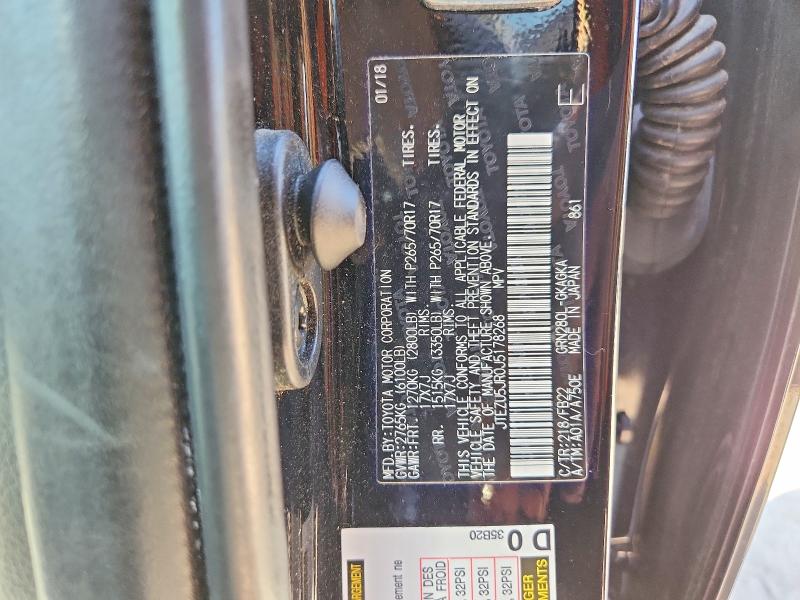 Продажа на аукционе авто 2018 Toyota 4runner, vin: JTEZU5JR0J5178268, номер лота: 70932566