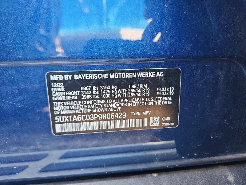 Aukcja sprzedaży 2023 Bmw X5, vin: 5UXTA6C03P9R06429, numer aukcji: 66945336