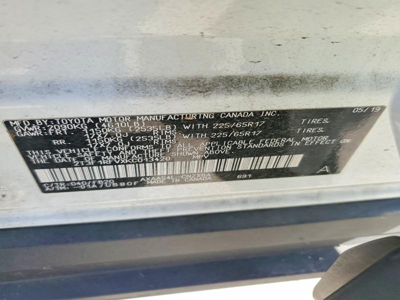 Aukcja sprzedaży 2019 Toyota Rav4, vin: 2T3F1RFVXKC013420, numer aukcji: 71102356