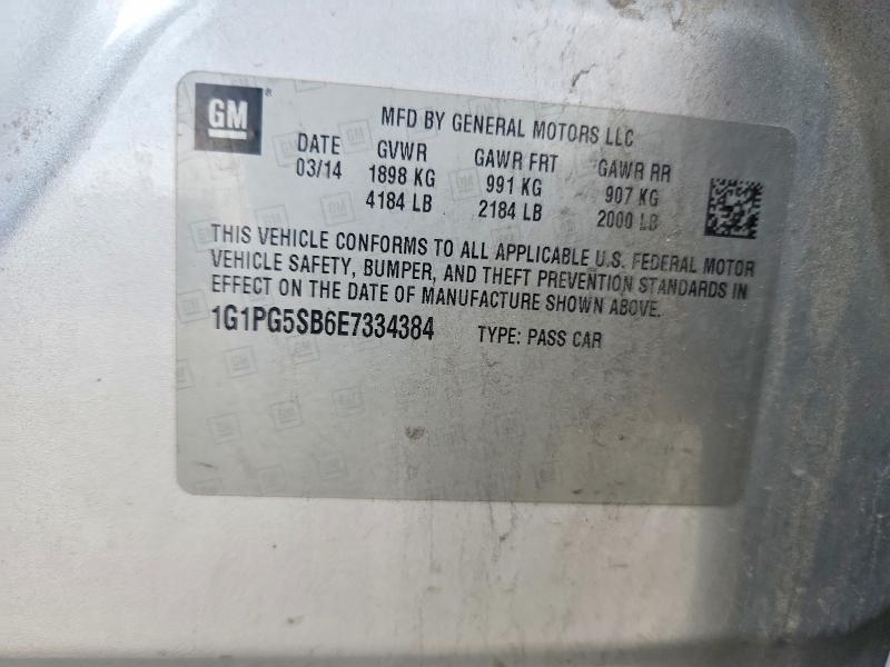Aukcja sprzedaży 2014 Chevrolet Cruze, vin: 1G1PG5SB6E7334384, numer aukcji: 67821306