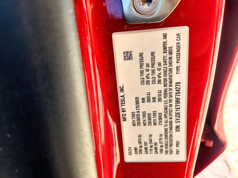Aukcja sprzedaży 2024 Tesla Model 3, vin: 5YJ3E1ET9RF784278, numer aukcji: 67489646