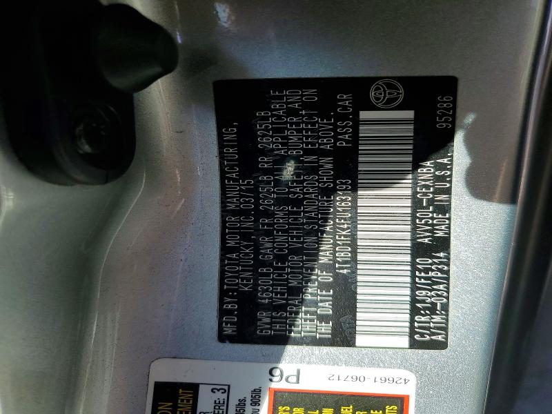 Aukcja sprzedaży 2015 Toyota Camry Hybrid, vin: 4T1BD1FK4FU163193, numer aukcji: 69009556