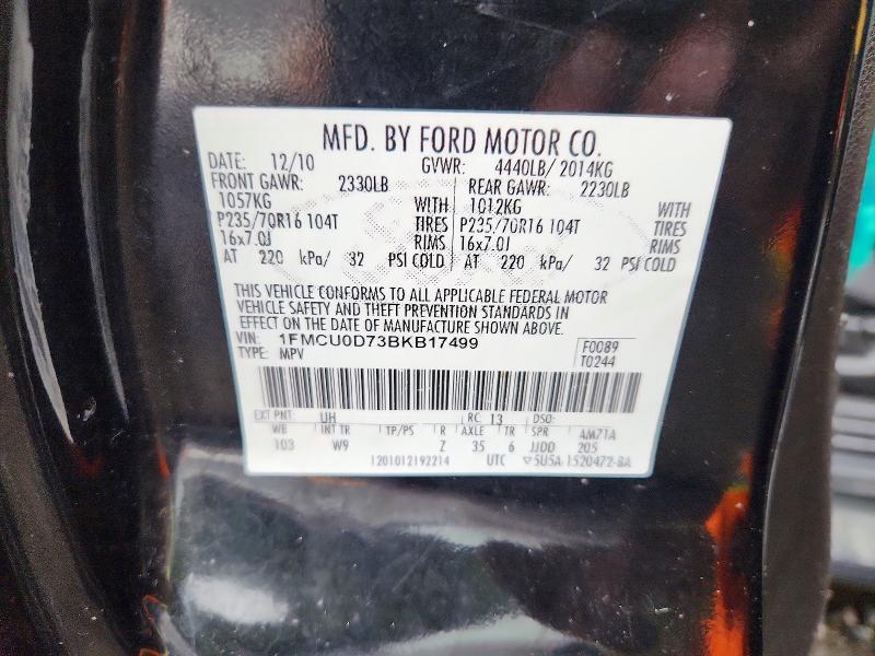 Продаж на аукціоні авто 2011 Ford Escape, vin: 1FMCU0D73BKB17499, номер лоту: 70126426