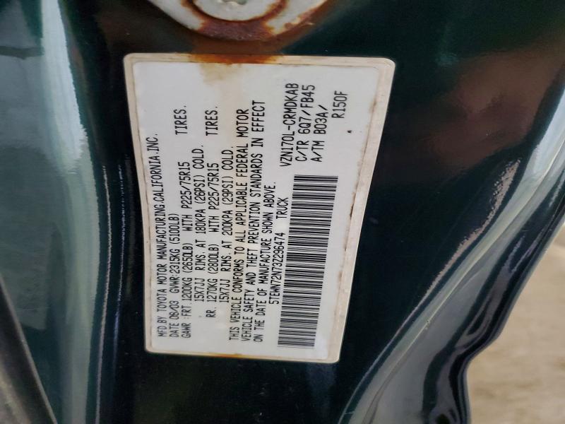 Aukcja sprzedaży 2003 Toyota Tacoma, vin: 5TEWN72N73Z296474, numer aukcji: 69990766