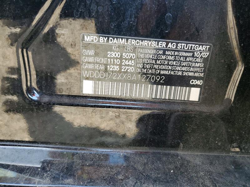 Aukcja sprzedaży 2008 Mercedes-benz Cls, vin: WDDDJ72XX8A127092, numer aukcji: 69217676