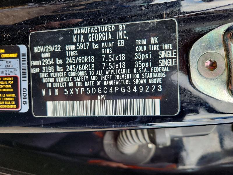 2023 Kia Telluride მანქანა იყიდება აუქციონზე, vin: 5XYP5DGC4PG349223, აუქციონის ნომერი: 70416586
