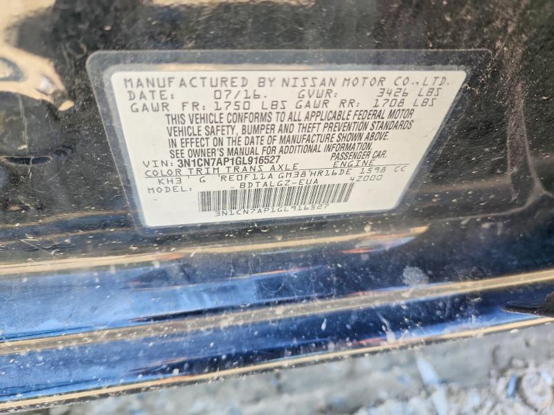 Aukcja sprzedaży 2016 Nissan Versa, vin: 3N1CN7AP1GL916527, numer aukcji: 68101446