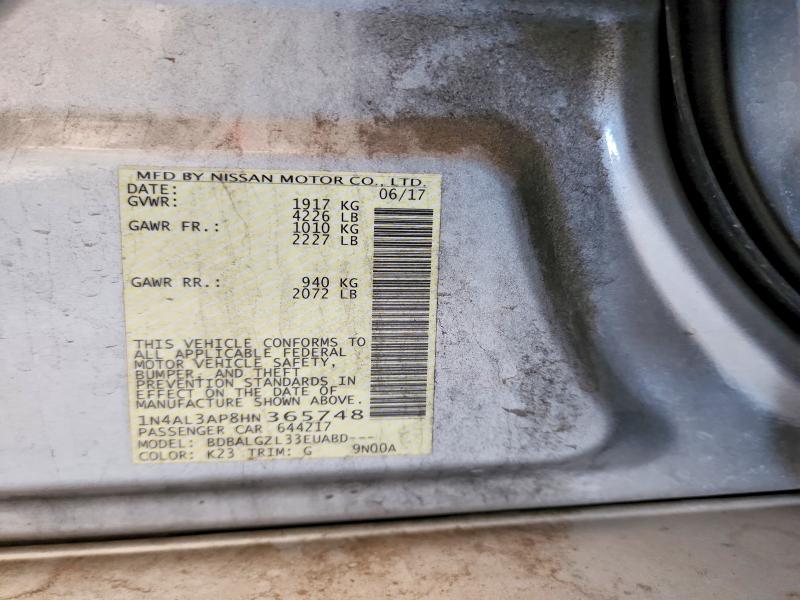 Aukcja sprzedaży 2017 Nissan Altima, vin: 1N4AL3AP8HN365748, numer aukcji: 69759156