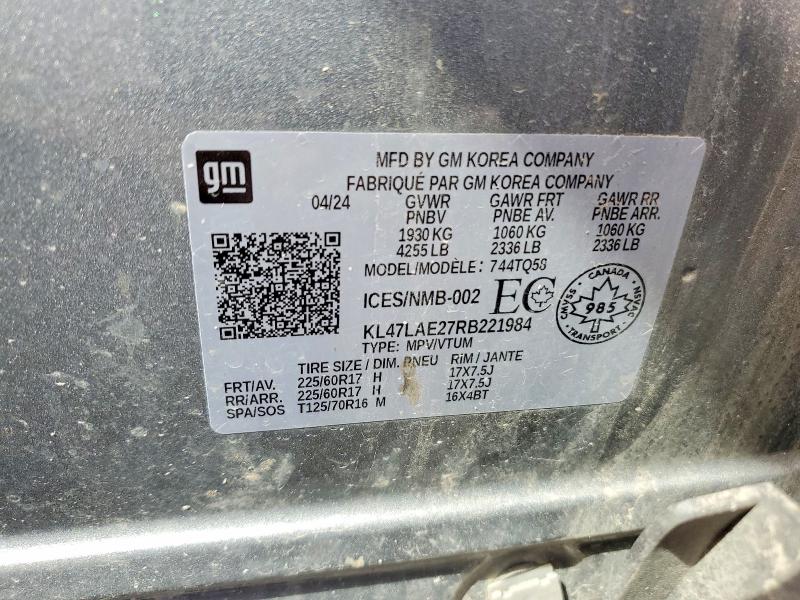 Aukcja sprzedaży 2024 Buick Envista, vin: KL47LAE27RB221984, numer aukcji: 65627886