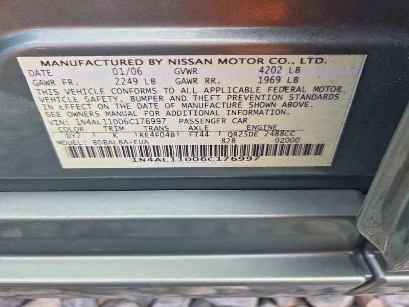 Aukcja sprzedaży 2006 Nissan Altima, vin: 1N4AL11D06C176997, numer aukcji: 70432006