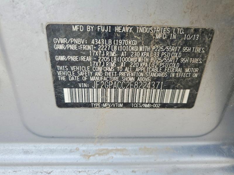 67104506 :رقم المزاد ، JF2GPACC2E8224371 vin ، 2014 Subaru Xv Crosstrek مزاد بيع