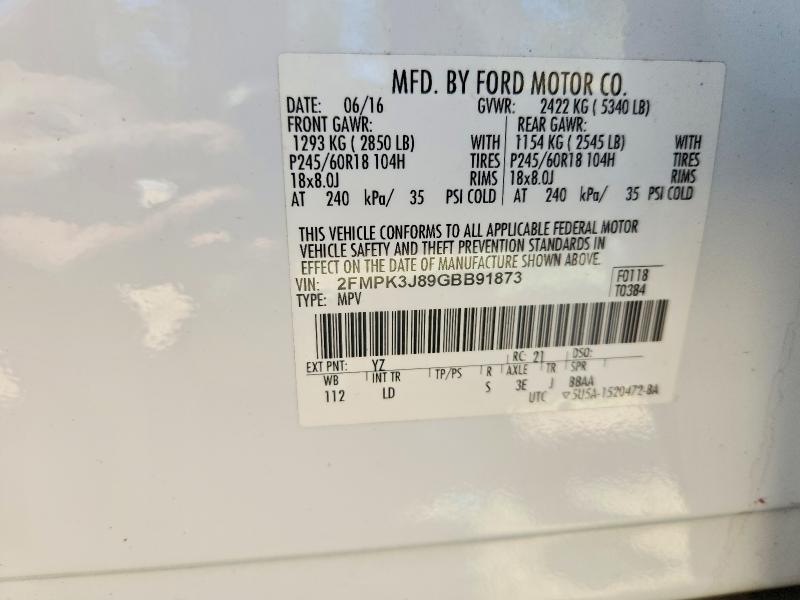 Продажа на аукционе авто 2016 Ford Edge, vin: 2FMPK3J89GBB91873, номер лота: 69004206