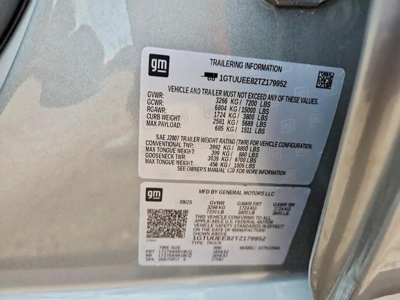 Продажа на аукционе авто 2026 Gmc Sierra, vin: 1GTUUEE82TZ179952, номер лота: 65359796