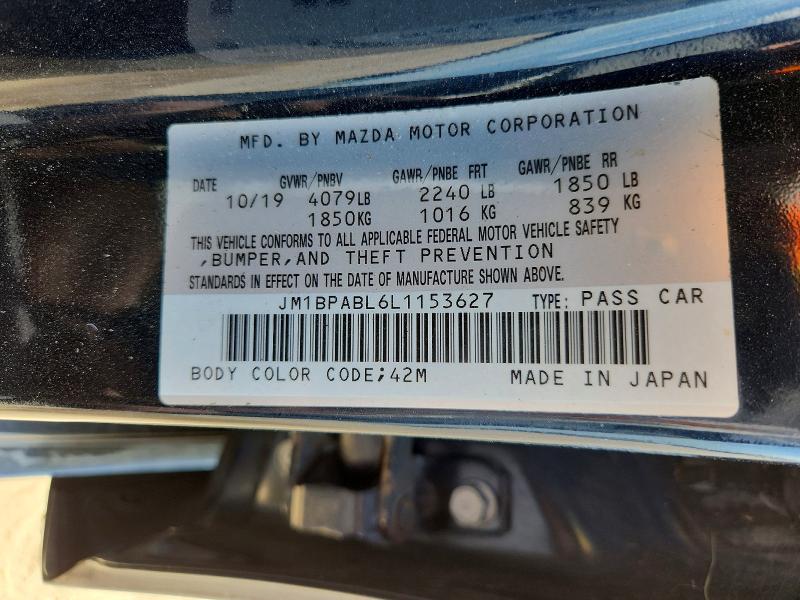 Продажа на аукционе авто 2020 Mazda 3, vin: JM1BPABL6L1153627, номер лота: 66832466