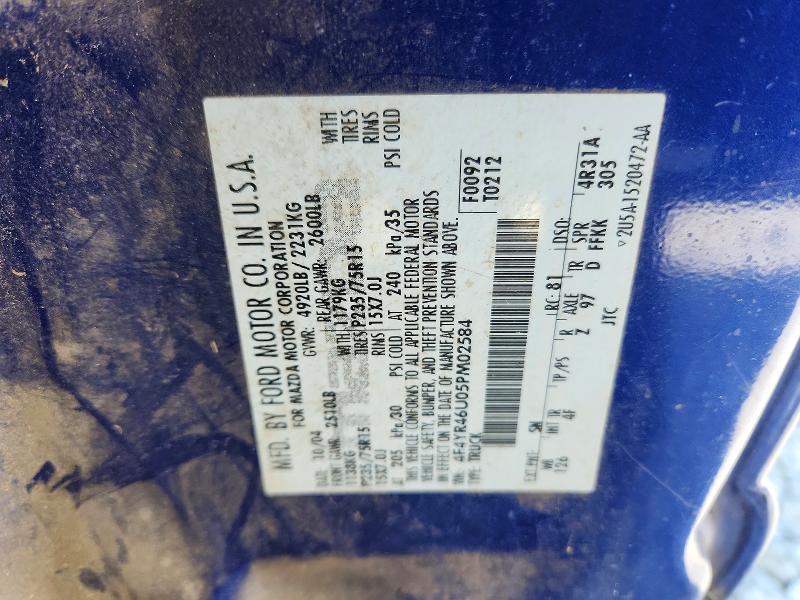 Aukcja sprzedaży 2005 Mazda B3000, vin: 4F4YR46U05PM02584, numer aukcji: 69747776