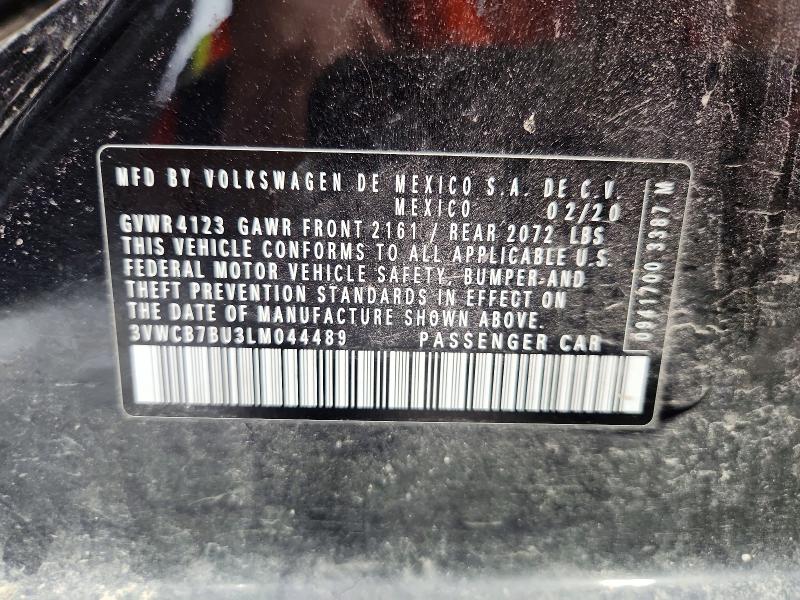 Продажа на аукционе авто 2020 Volkswagen Jetta, vin: 3VWCB7BU3LM044489, номер лота: 69199966