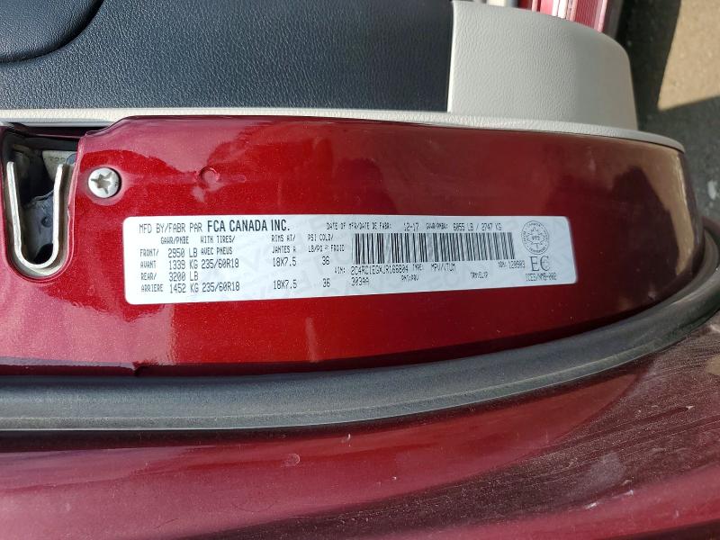 66902326 :رقم المزاد ، 2C4RC1EGXJR166804 vin ، 2018 Chrysler Pacifica مزاد بيع