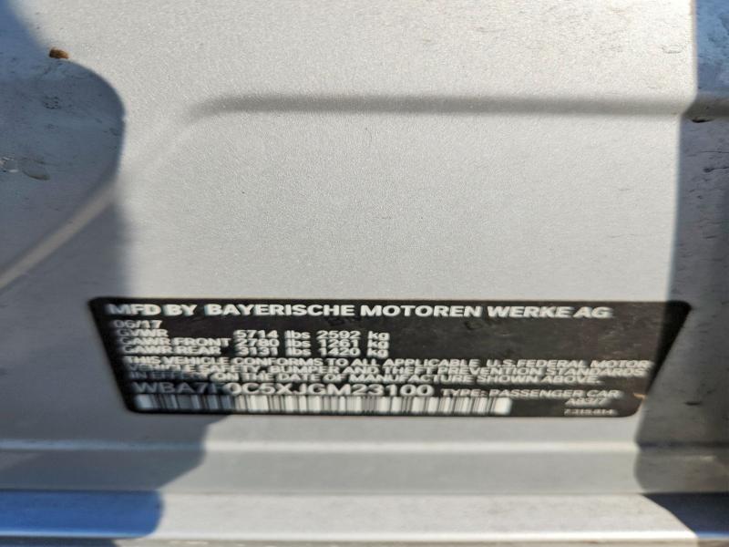 Продажа на аукционе авто 2018 Bmw 750, vin: WBA7F0C5XJGM23100, номер лота: 69722356