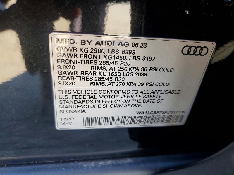 Продажа на аукционе авто 2023 Audi Q7, vin: WA1LCBF73PD027730, номер лота: 67642966
