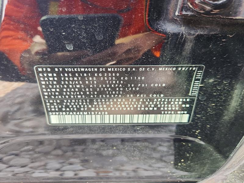 Продаж на аукціоні авто 2019 Volkswagen Tiguan, vin: 3VV3B7AX4KM197428, номер лоту: 70302326