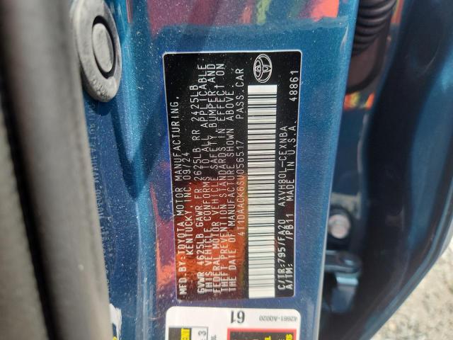 2025 Toyota Camry მანქანა იყიდება აუქციონზე, vin: 4T1DAACK6SU056517, აუქციონის ნომერი: 68864226