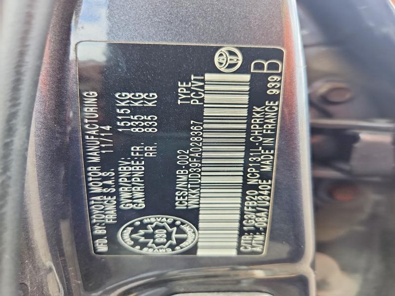 Продаж на аукціоні авто 2015 Toyota Yaris, vin: VNKKTUD39FA028367, номер лоту: 68745676
