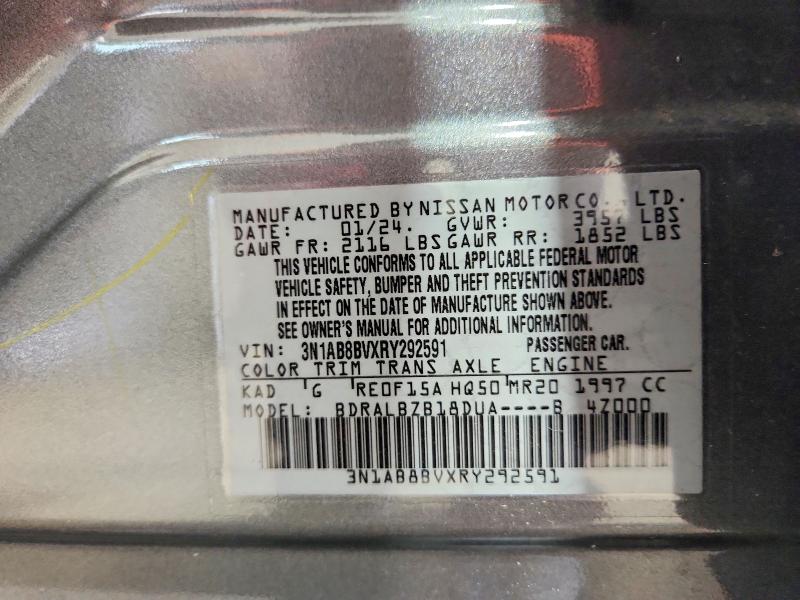 69380936 :رقم المزاد ، 3N1AB8BVXRY292591 vin ، 2024 Nissan Sentra مزاد بيع