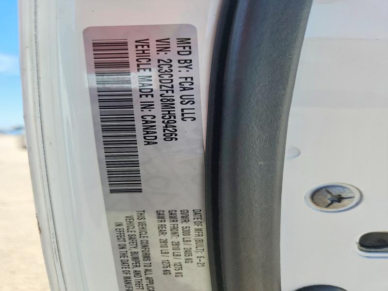 68768416 :رقم المزاد ، 2C3CDZFJ8MH594266 vin ، 2021 Dodge Challenger مزاد بيع